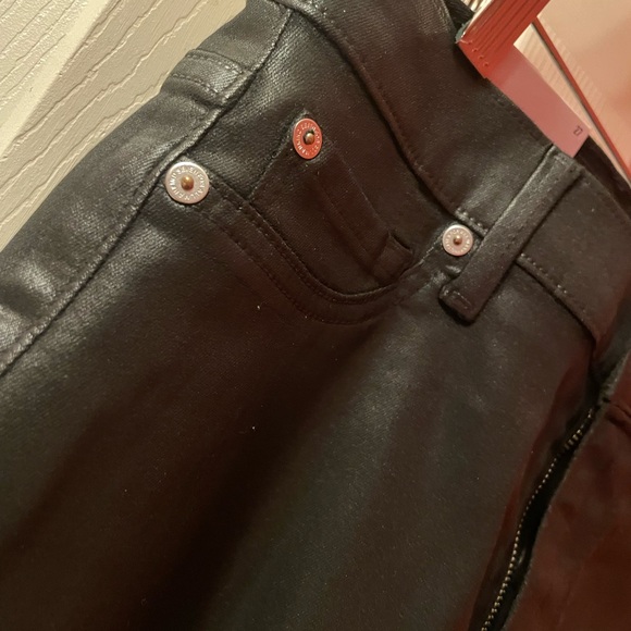 NWT 7 For All Mankind The Black Coated High Waist Ankle Skinny, 27 - Picture 10 of 16